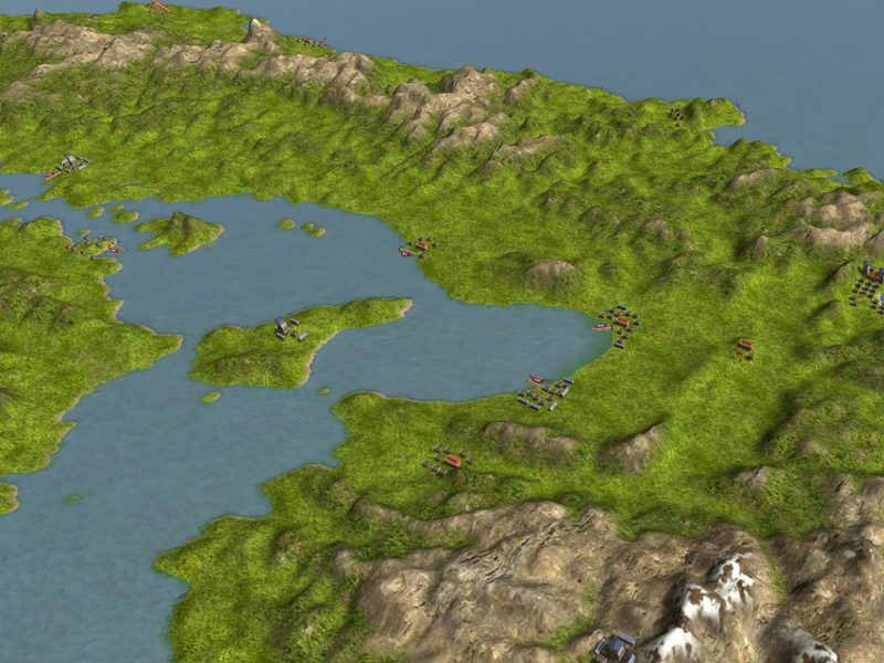 Overhead view of a Map of Japan.